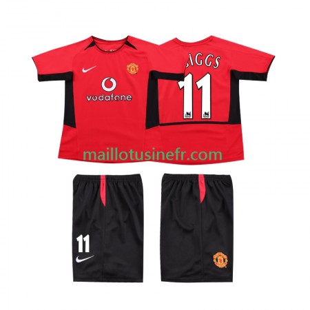 Maillot de Foot Manchester United GIGGS 11 2004 Domicile Retro 2002 - Enfant